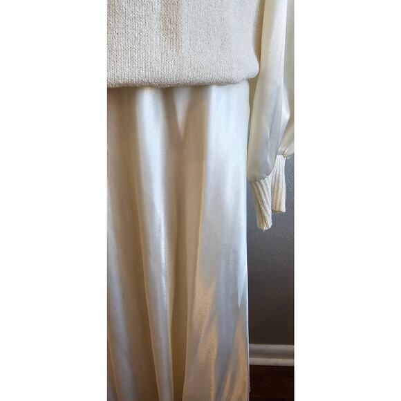 VTG Anthony Sicari Women's 2 Pc Elegant Beaded Sweater & Satin Skirt Set Size 6 - Picture 4 of 10